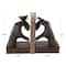 7.5" Dark Brown Hands Heart Inspired Decorative Bookend Set with Butterfly & Copper Accents